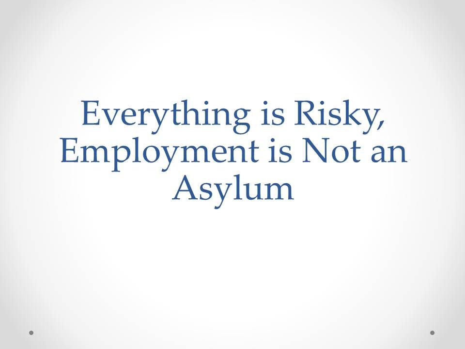 Everything is Risky, Employment is Not an Asylum